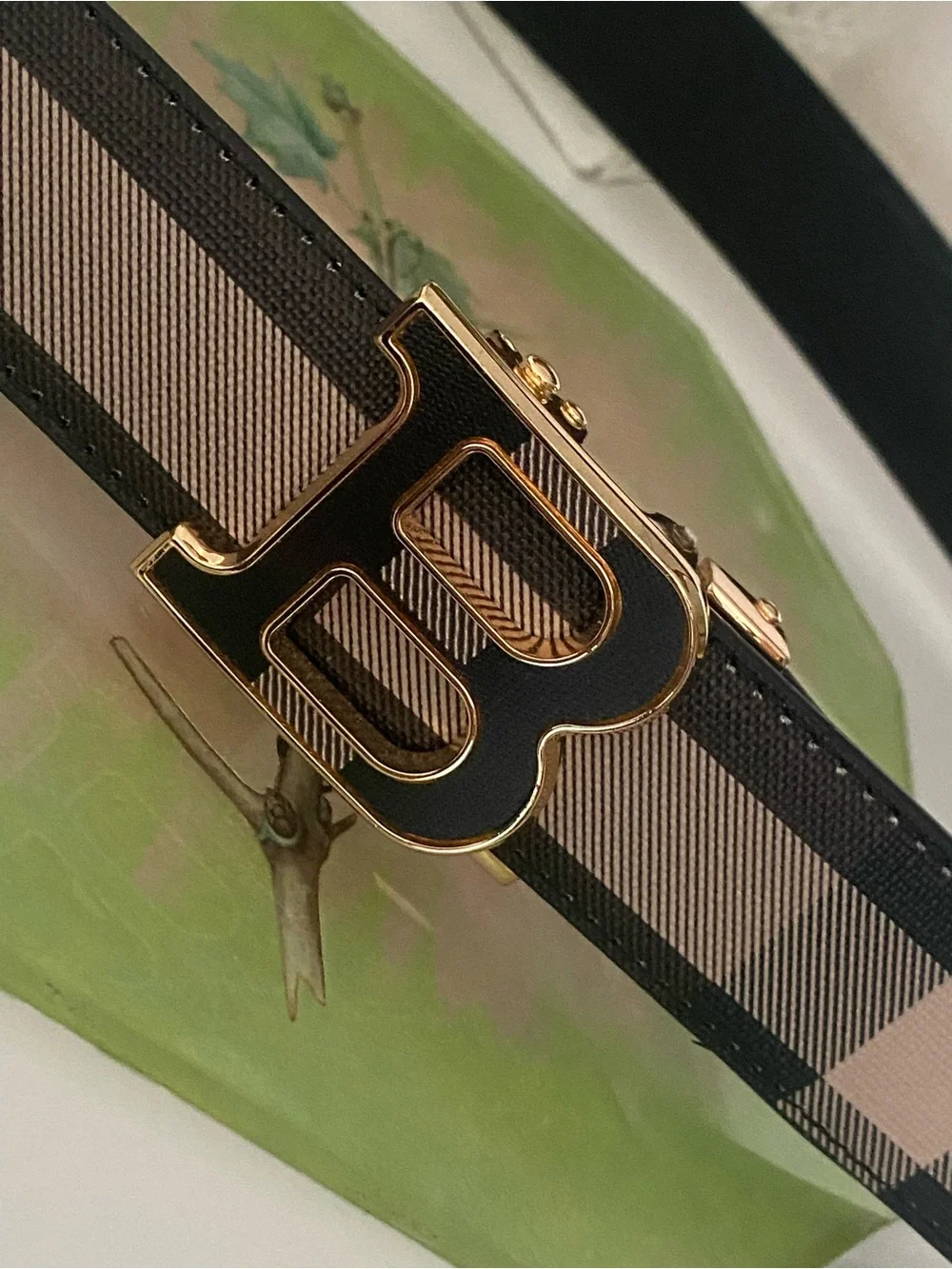 Fashion Plaid Belt Unisex